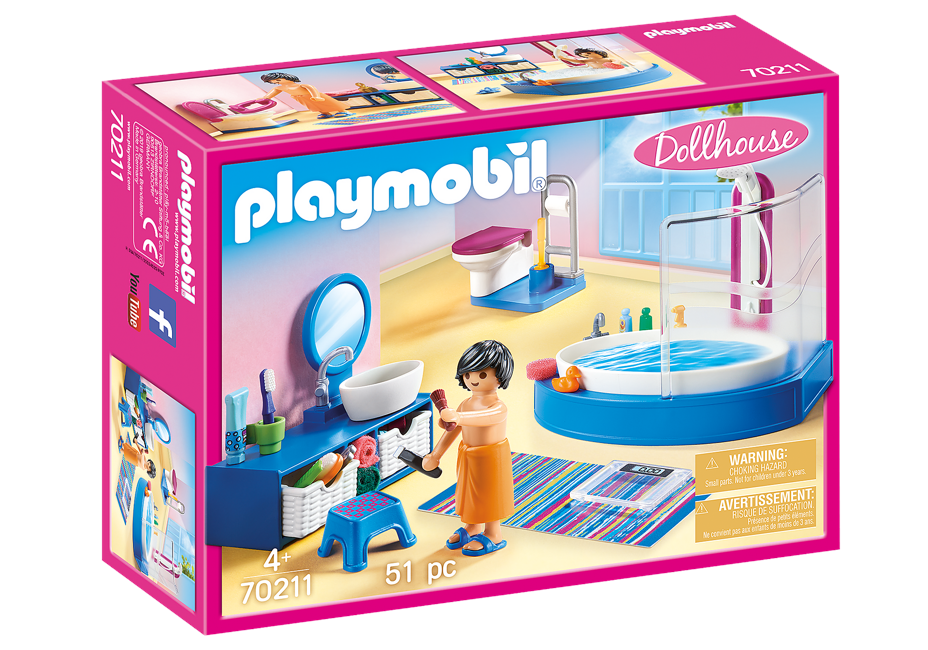 Playmobil - Badeværelse med badekar (70211)