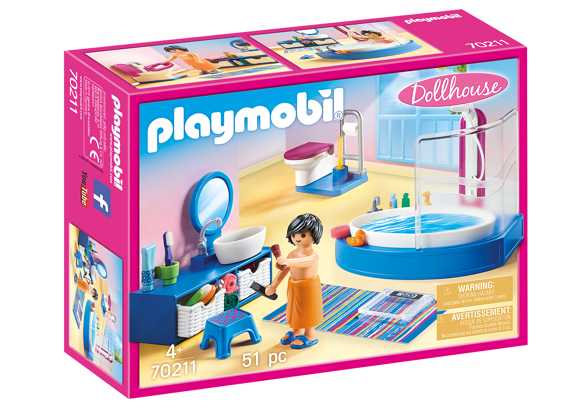 Playmobil - Bathroom with Tub (70211) - Leker