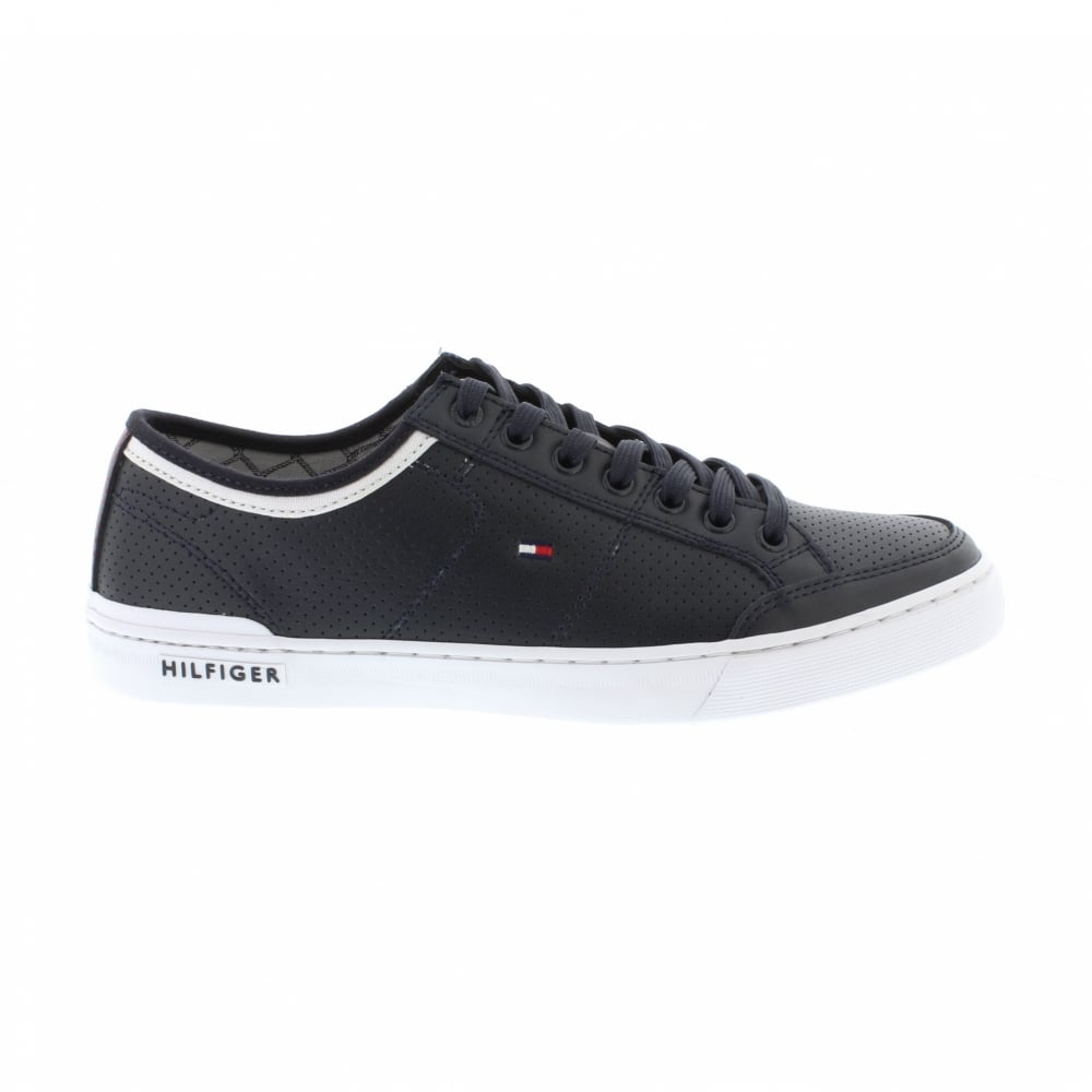 tommy hilfiger core perforated leather