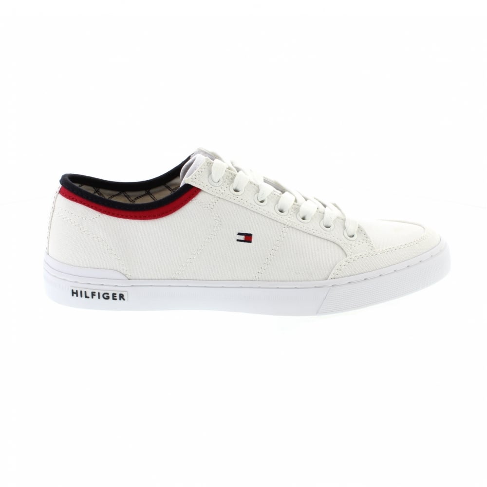 mens tommy hilfiger white trainers