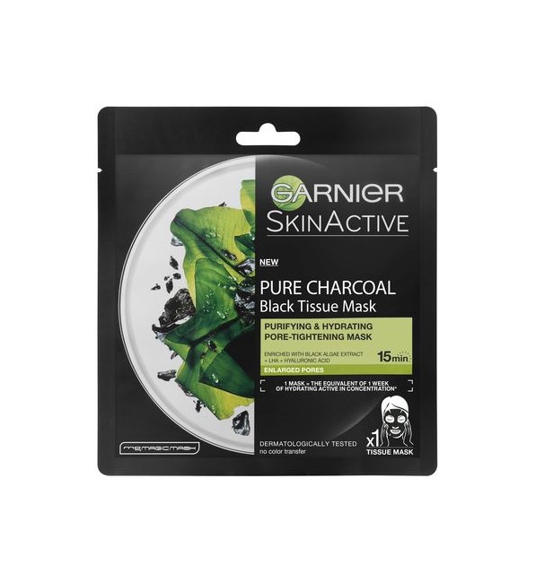 Garnier - Dybderensende Ansigtsmaske med Kul Og Sort Alge - Bundle