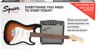 Squier By Fender - SS Stratocaster - Elektrisk Guitar Start Pakke (Brown Sunburst) thumbnail-6