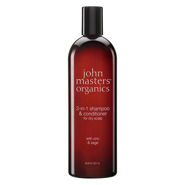 John Masters Organics - 2-in-1 Shampoo & Conditioner til Tør Hår m. Zinc & Sage 1000 ml