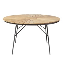 Cinas - Hard & Ellen Garden Table Ø 150 cm - Aluminium/Teak  - Antracit (2522136)
