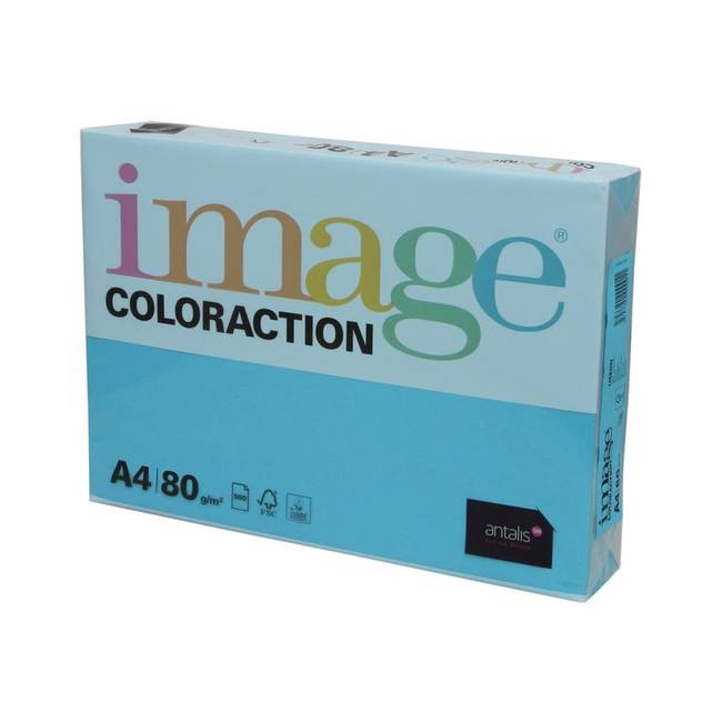 Image Coloraction A4 80gsm Copy Paper - 500 Sheets (1 Ream) Deep Turquoise (Lisbon)