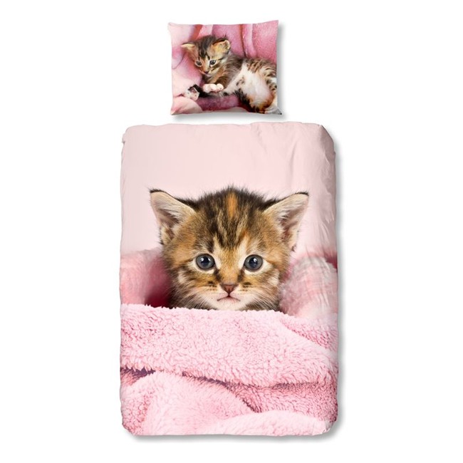 Good Morning Sweety - Duvet cover - Single - 140x200/220 cm + 1 pillowcase 60x70 cm - Pink