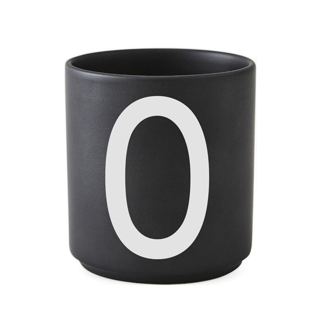 ​Design Letters - Personal Porcelain Cup O - Black
