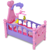 Seng til legetøjsdukke til børns legeværelse, lyserød + violet thumbnail-1