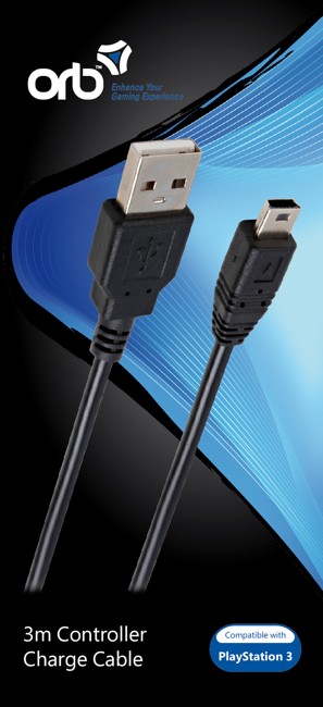 Playstation 3 - Controller Charge Cable 3m (ORB)