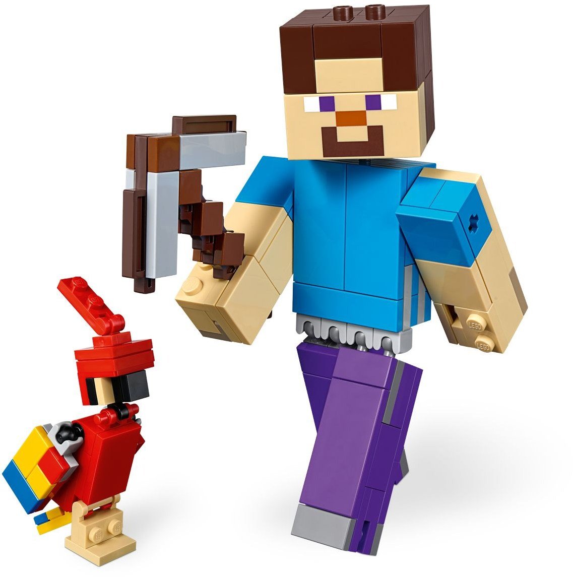 Buy Lego Minecraft Steve Bigfig With Parrot