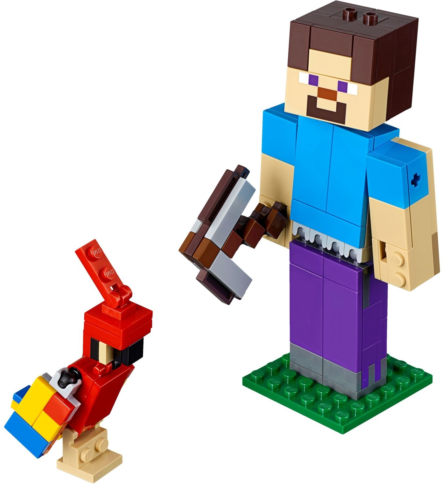 Buy Lego Minecraft Steve Bigfig With Parrot