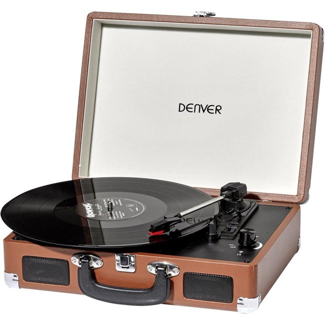 Denver Portable Record Player - Brown
