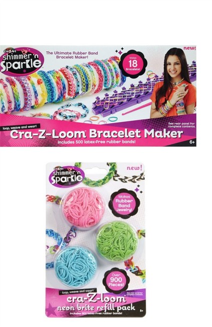 Cra-z-loom Bracelet Maker And Cra-z-loom Neon Brite Refill Pack