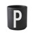 ​Design Letters - Personal Porcelain Cup P - Black (10204000P) thumbnail-1