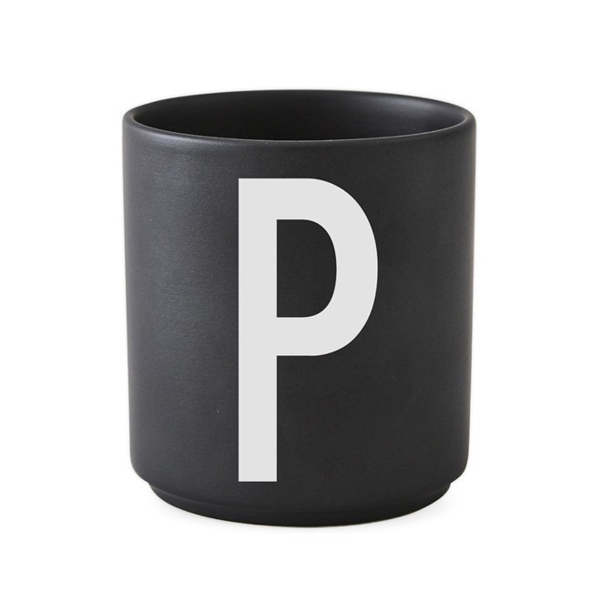 ​Design Letters - Personal Porcelain Cup P - Black (10204000P)