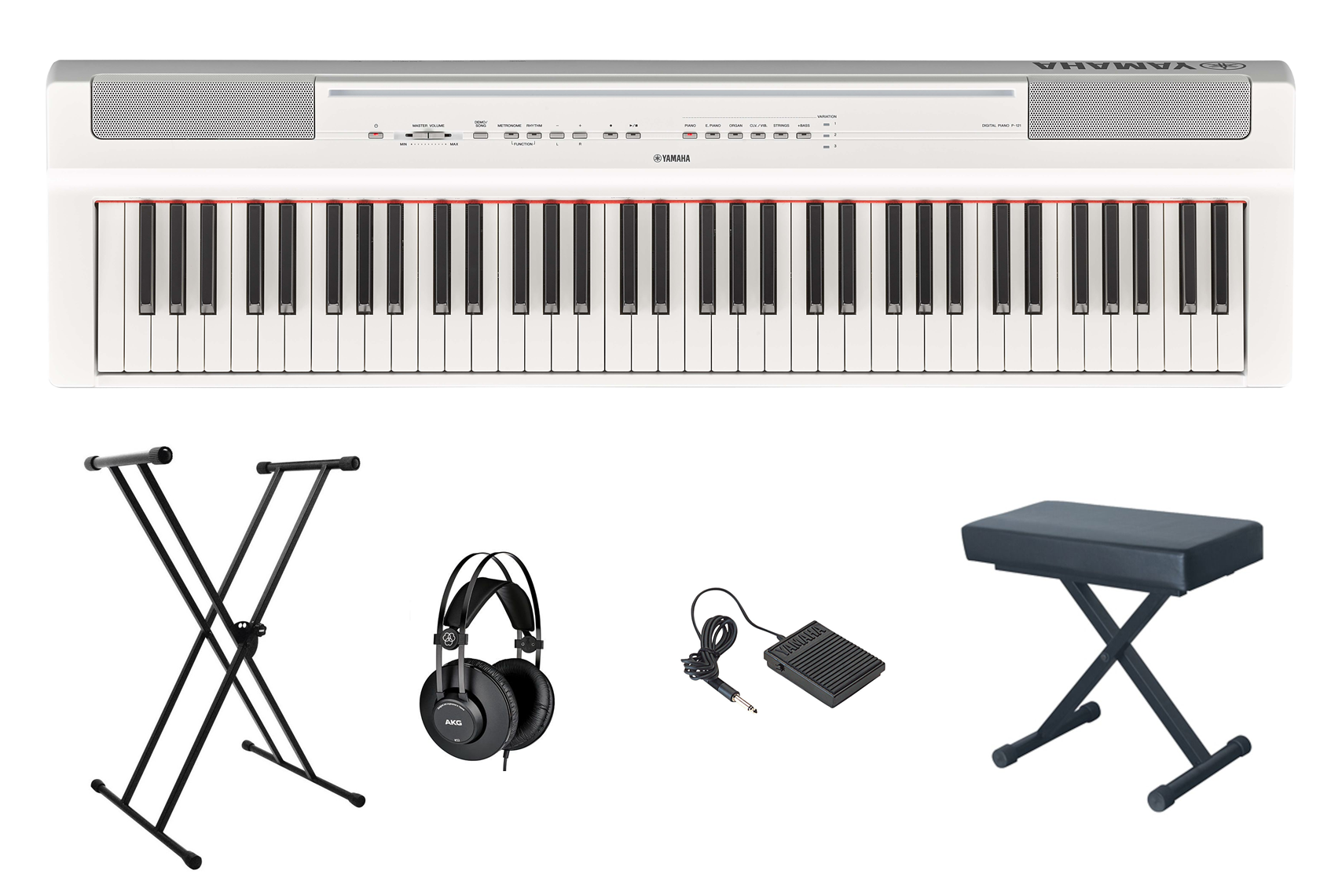 Buy Yamaha P 121 Stage Piano Bundle White Buy Yamaha P 121 Stage Piano Bundle White