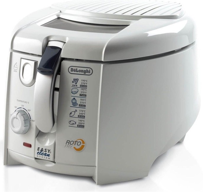 DeLonghi Delonghi Rotofry Electric Deep Fryer with Rotating Basket, White