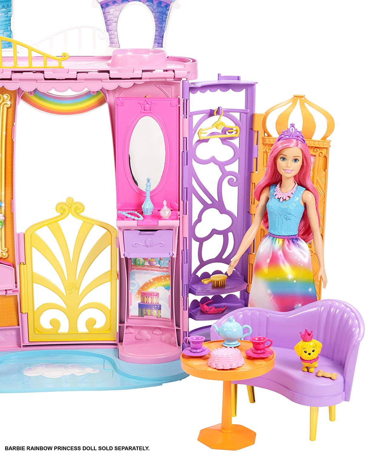 barbie dreamtopia fairy fold away castle