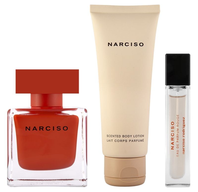 Køb Narciso Rodrigues - Rouge EDP 90 ml + Bodylotion 75 + 10 ml - Gavesæt