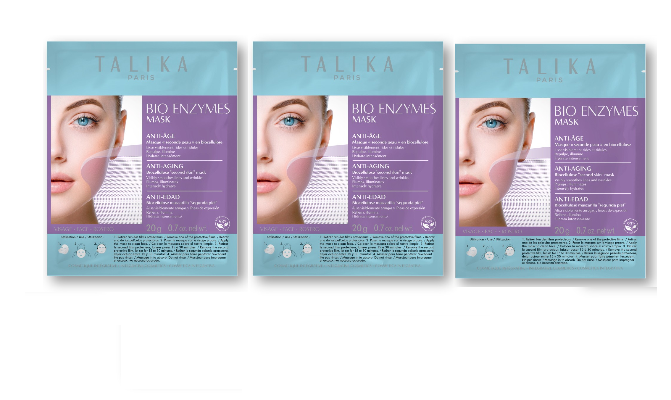 Talika -  Bio Enzymes Anti Aging Sheet Mask 3-Pack