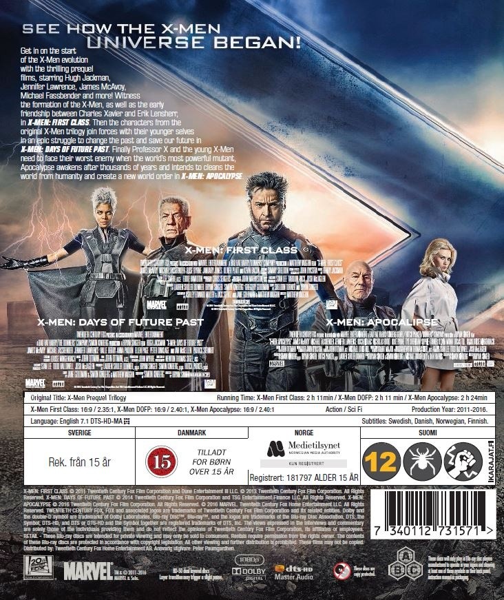 Buy X Men The Prequel Trilogy Blu Ray 4874