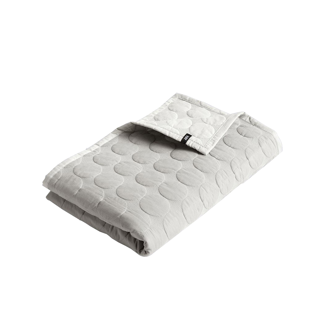 HAY - Mega Dot Quilt Bed Cover 155 x 245 cm - Light Grey (508082)