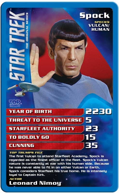 Card Games Contemporary Card Game Top Trumps Star Trek Whos The Boldest Com - roblox top trumps