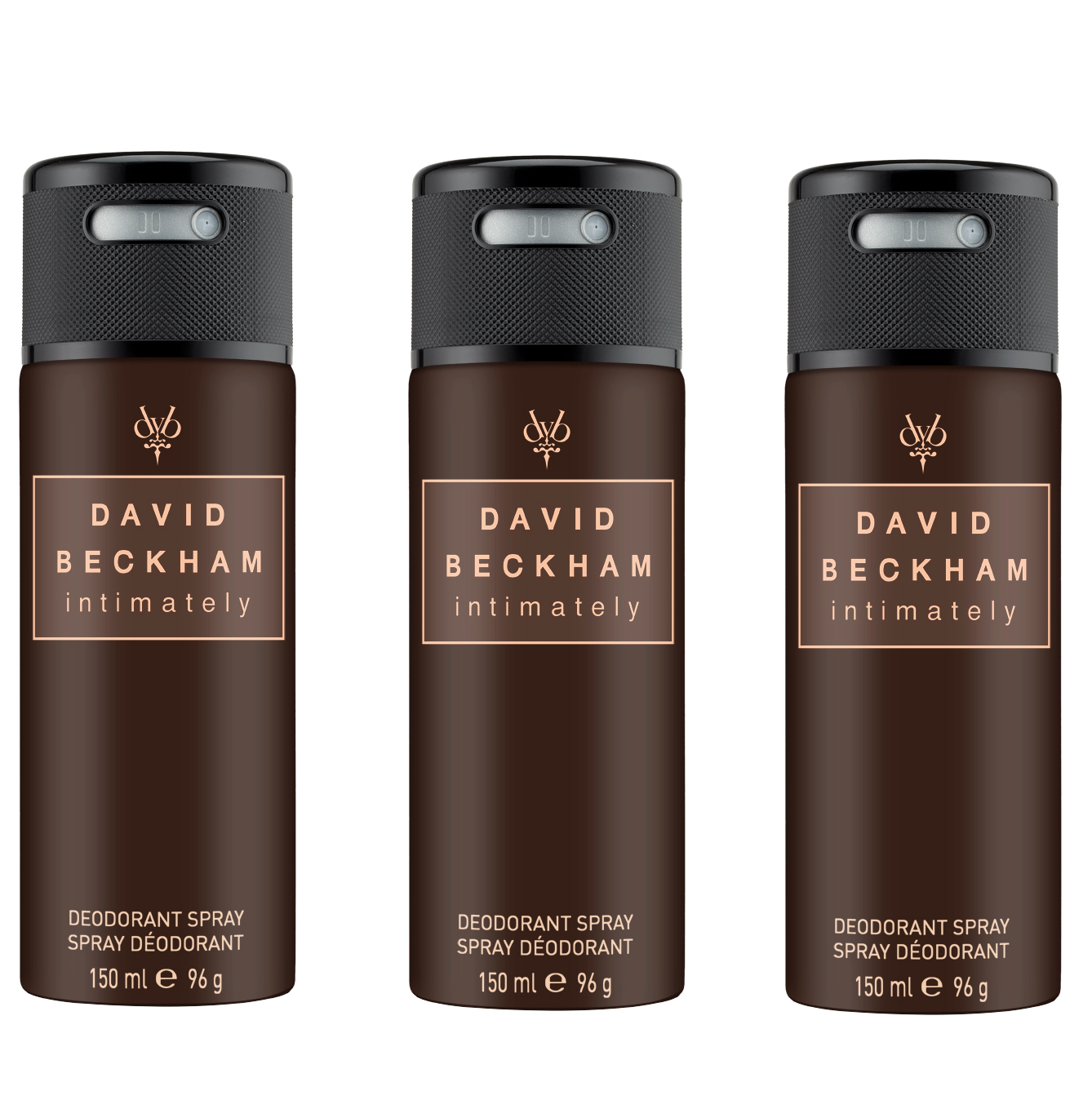 David Beckham - 3x Intimately Deodorant Spray 150 ml - Skjønnhet