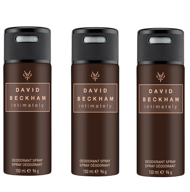David Beckham - 3x Intimately Deodorant Spray 150 ml