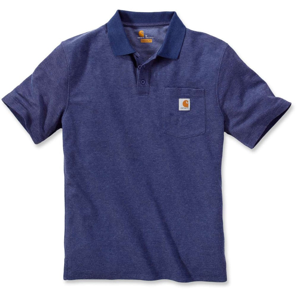 Buy Carhartt Mens Short Sleeve Rib Knit Button Work Pocket Polo Shirt