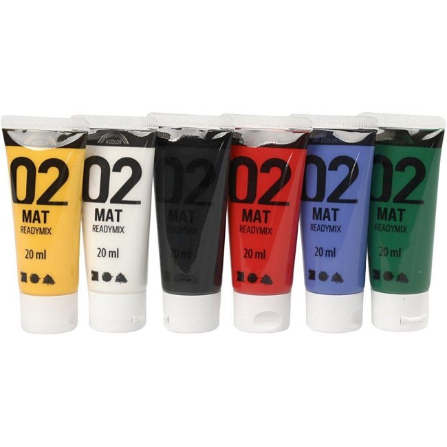A-Color - Akrylmaling - Matt - (6 x 20 ml)