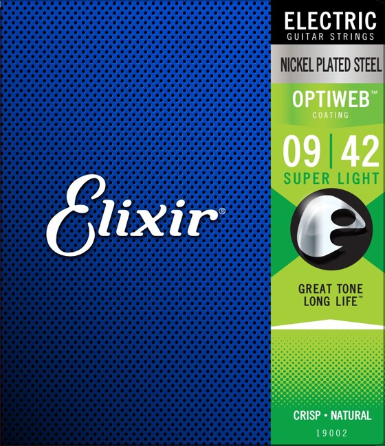 Elixir - OPTIWEB Nickel Plated Steel - Strenge Til Elektrisk Guitar (009-042)