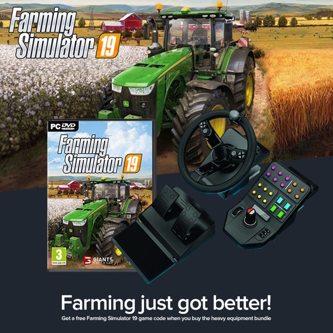 Logitech G Saitek Farming Simulator Controller USB + Farming Simulator 19 PC