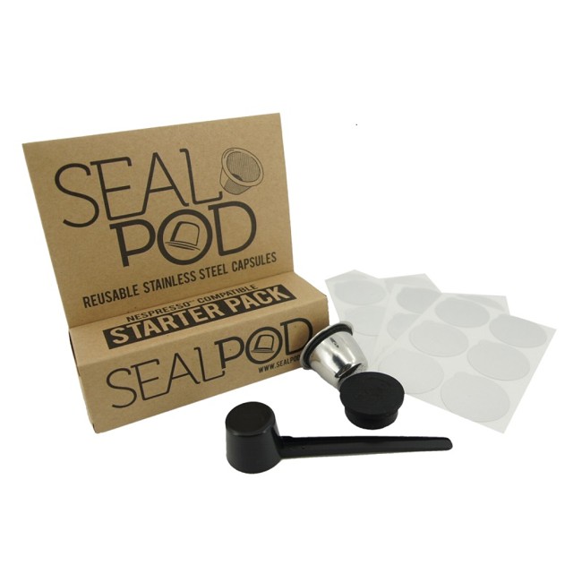 Sealpod Reusable Steel Capsule for Nespresso Starter Pack