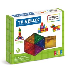 Tileblox - Regnbue - 30 stk m. magnetisk plade