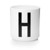 ​Design Letters - Personlig Porcelænskop H- Hvid thumbnail-3