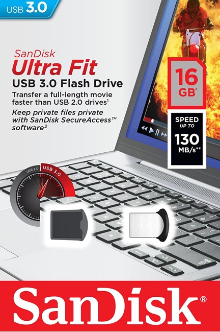 zzSandisk - USB 3.0 UltraFit Flash Drive 16GB 130MB/s