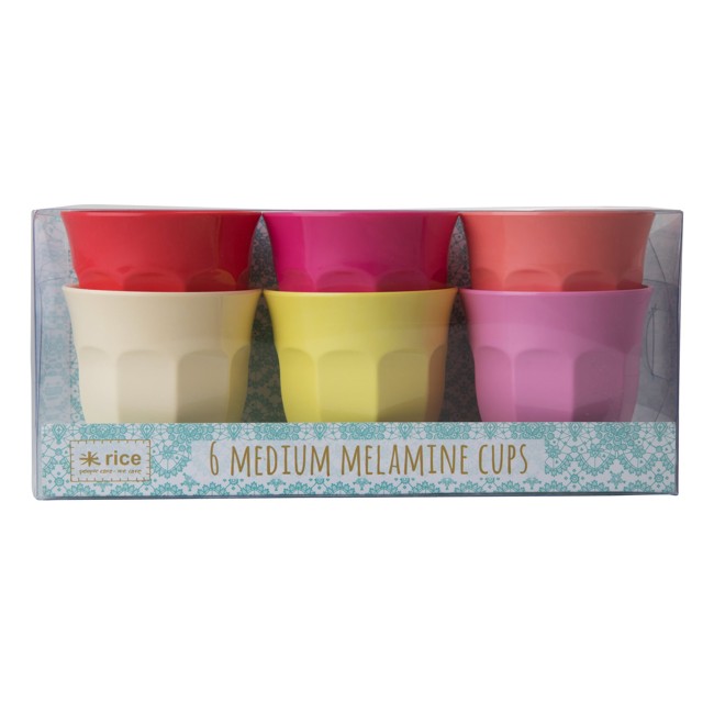 Rice - Medium Melamin Kopper 6 Stk - Sunny Colors