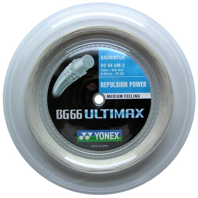 Yonex BG-66 ULTIMAX Badmintonstrenge Metalic Hvid