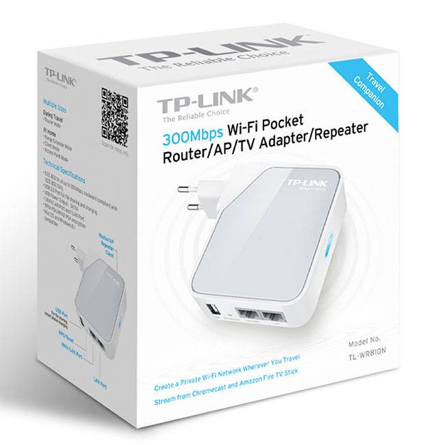 TP-LINK TL-WR810N 300Mbps Wireless Mini Pocket Router / Access Point USB