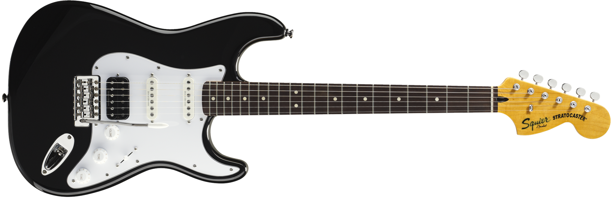 Fender Squier Vintage Modified HSS Stratocaster Elektrisk Guitar (Black)