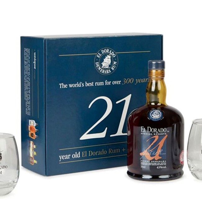 El Dorado - 21 YO Rum Giftbox, 70 cl