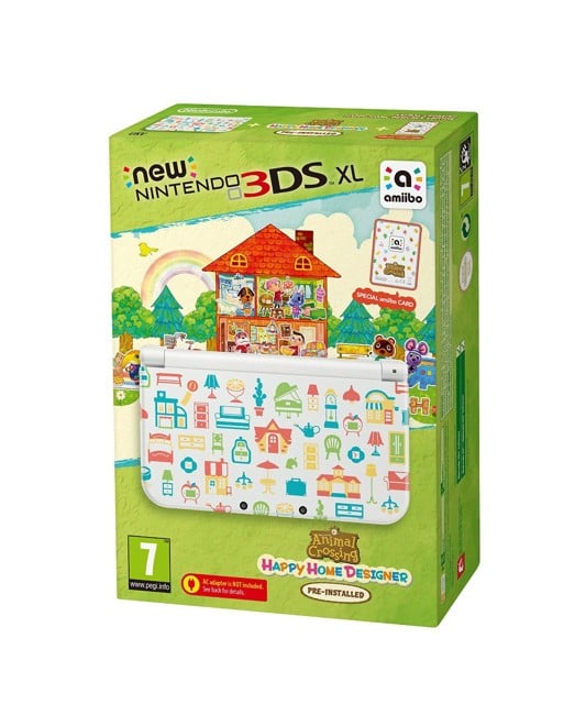 New Nintendo 3DS XL Console - Animal Crossing Happy Home Designer Bundle