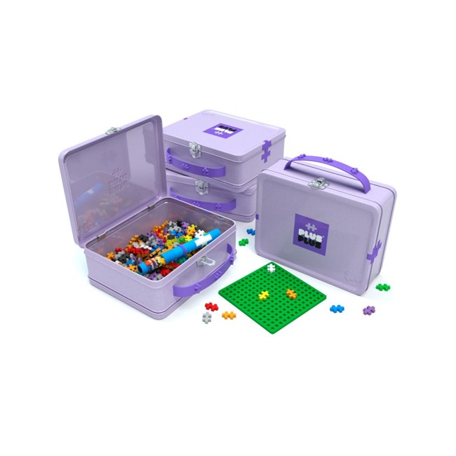 Plus-Plus - Mini Pastel - Suitcase Metal Purple, 600 pc (7003)