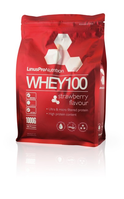 LinusPro WHEY100 Protein - Jordbær - 1kg