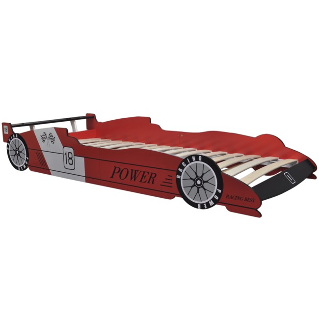 vidaXL Børneseng Racerbil 90x200 cm, rød