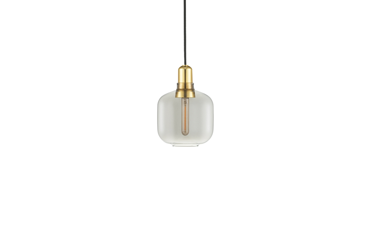 Normann Copenhagen - Amp Lamp Small - Smoke/Brass (502164)
