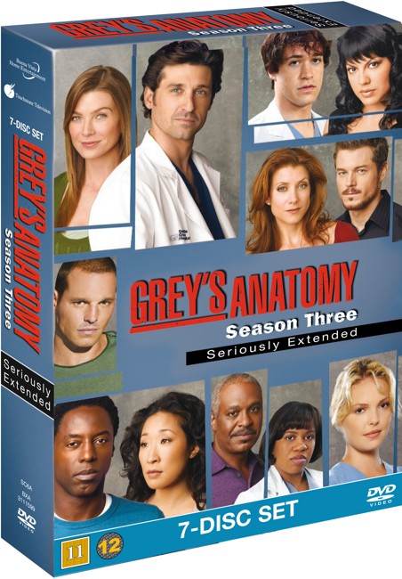 Greys Hvide Verden/Greys Anatomy - sæson 3 - DVD