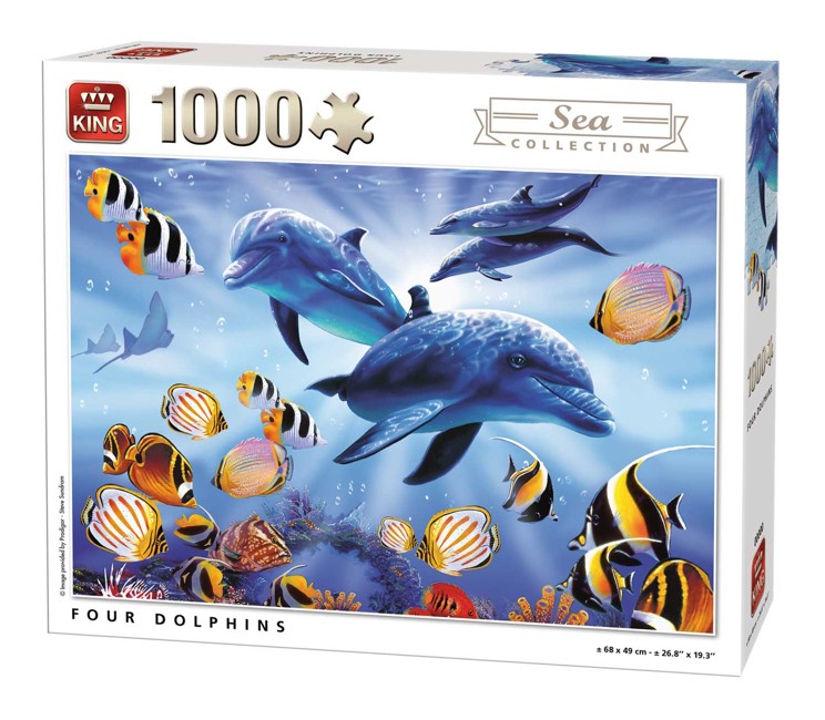 King Four Dolphins Jigsaw Puzzle (1000 Pieces)