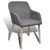2 pcs Fabric Dining Chair Set with Oak Legs thumbnail-3
